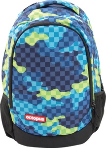 Iskolai hátizsák 20 L ergonomikus, kulacstartóval Octopus "Camouflage"