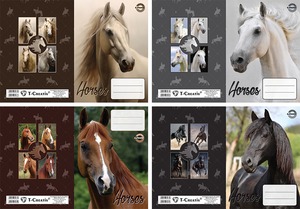 Füzetborító A/5 betétes 4x5 db/csomag T-Creativ "Horses"