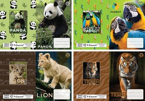 Füzetborító A/5 betétes 4x5 db/csomag T-Creativ "Wild Animals"