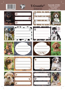 Füzetcímke 25 ív/csomag T-Creativ "Dogs"