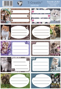 Füzetcímke 25 ív/csomag T-Creativ "Cats"