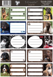 Füzetcímke 25 ív/csomag T-Creativ "Dogs"