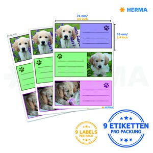Füzetcímke3 ív/csomag  Herma "Dogs"