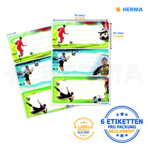 Füzetcímke 2 ív/csomag Herma "Soccer"