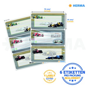 Füzetcímke 2 ív/csomag Herma "Racing cars"