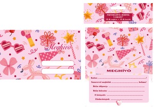 Parti meghívó, borítékos 10 db/csomag T-Creativ "Party" lányos