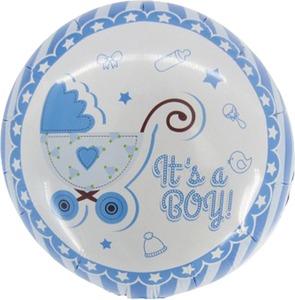Léggömb, babaváró 46 cm Daco "It's a Boy!" kék