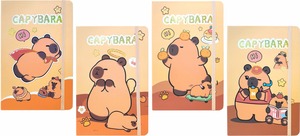 Napló A/5 80 lapos, vonalas ICU "Capybara" vegyes minta