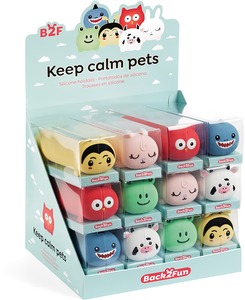 Tolltartó display 12 db-os, szilikon MQ "Keep Calm Pets"